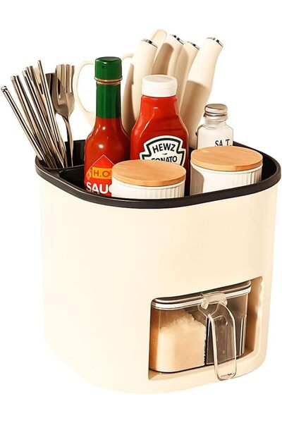 Arabest Kitchen countertop rotating storage device-seasoning storage box, equ...