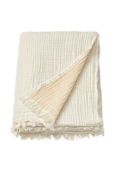 IKEA Pătură VALLKRASSING, alb murdar, 150 x 200 cm