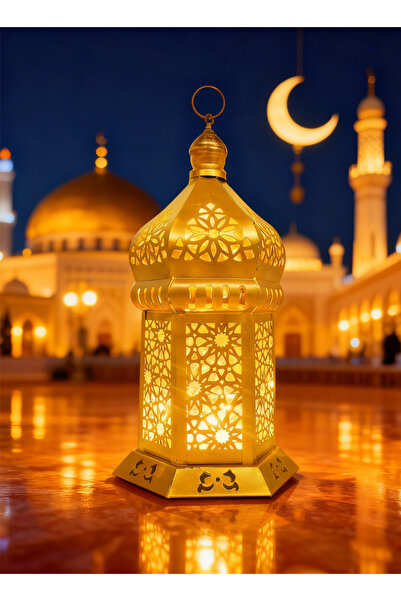 Generic أضواء رمضان، فوانيس رمضان بتقنية LED، تعمل بالبطارية، زينة رمضانية مث...