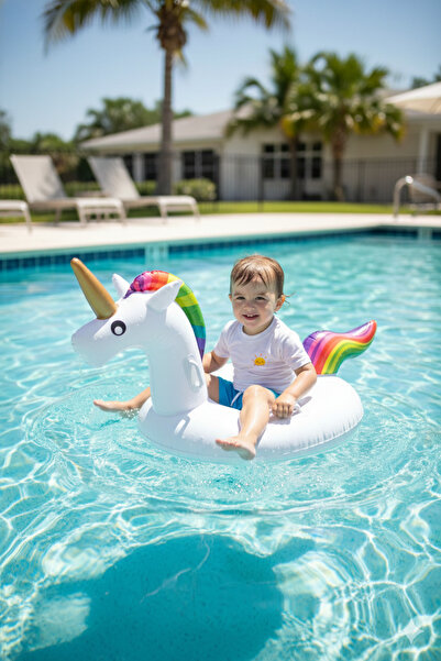 ŞAMPİYON TİCARET Unicorn Pegasus Children's Ring with Animal Figures 0-8 Year...