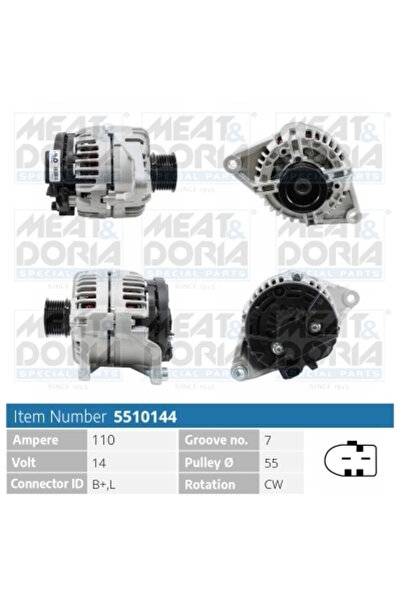 MEATDORIA Generator / Alternator Fiat Ducato Bus/Ducato Caroserie/Ducato Platou