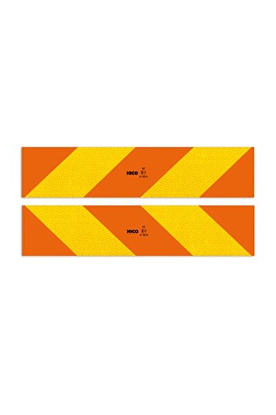 Hicovo Set 2 Autocolante Reflectorizante Galben/Rosu Fluorescent 565X132 Mm H...