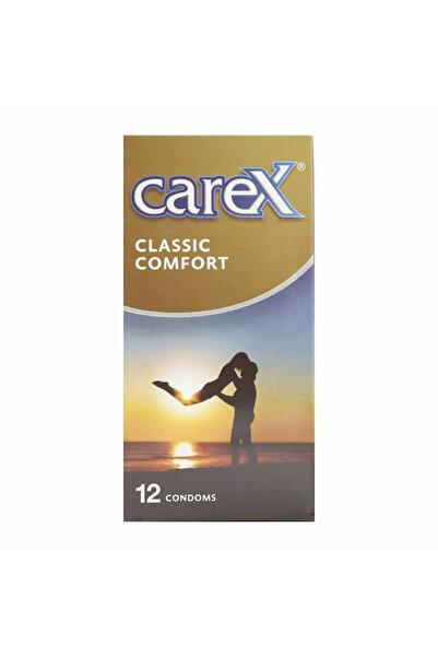 CAREX Classic Comfort Condoms, Natural Latex Condoms Pack of 12 Condoms