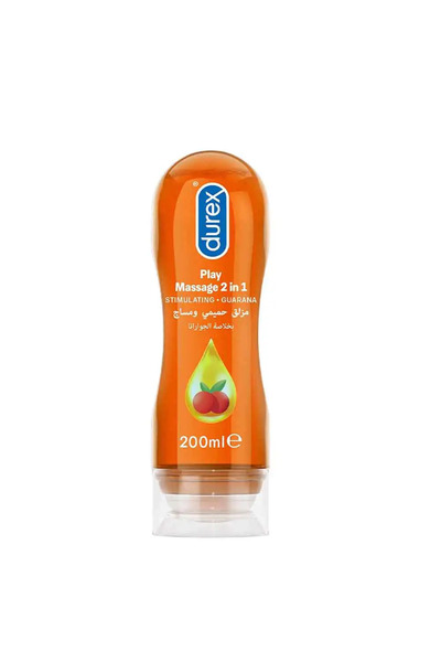 Durex بلاي مساج 2 في 1 مزلق، منشط، غوارانا - 200 مل