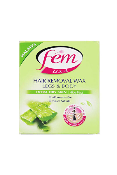 Fem Legs and Body Hair Removal Wax for Extra Dry Skin- 450gms