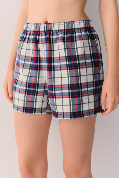 SUWEN Pillow Check Ekoseli Şort