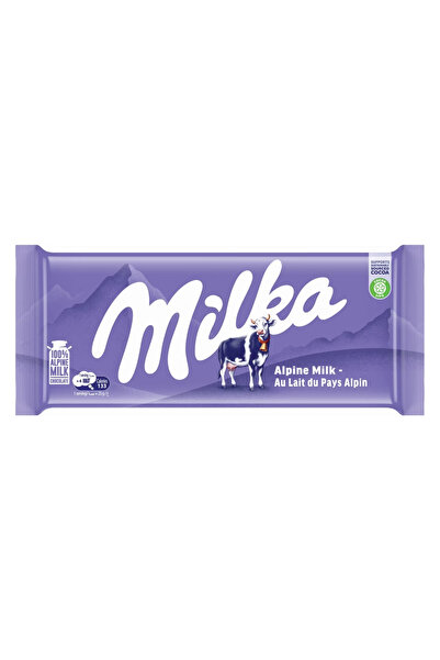 Milka شوكولاتة بنكهة حليب جبال الألب - 98 غرام