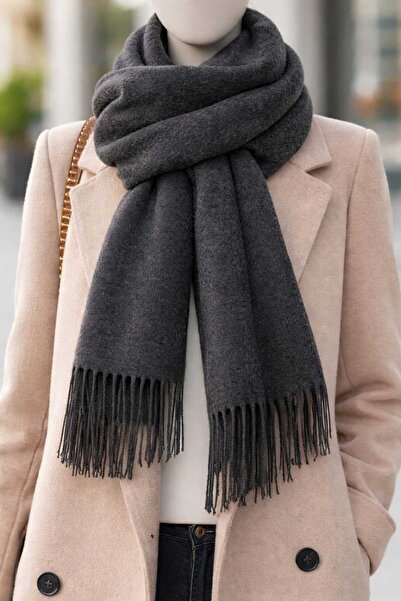 EFİLACCESSORİES PUFFY ANTRASİT ATKI ŞAL OMUZ ŞALI 45 x 190