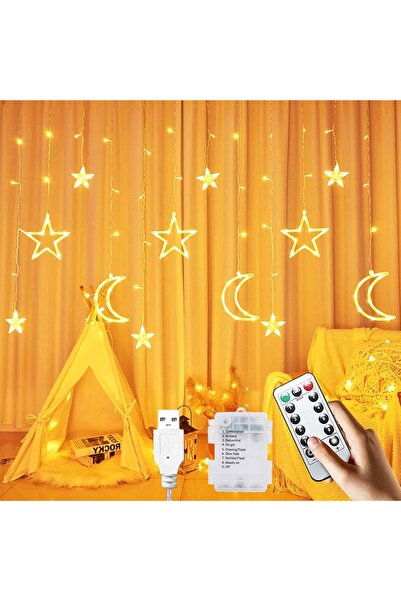 Tiokkss Ramadan Decorations Lights, 3.5M 138 LED, 8 Modes, USB/Battery Powere...