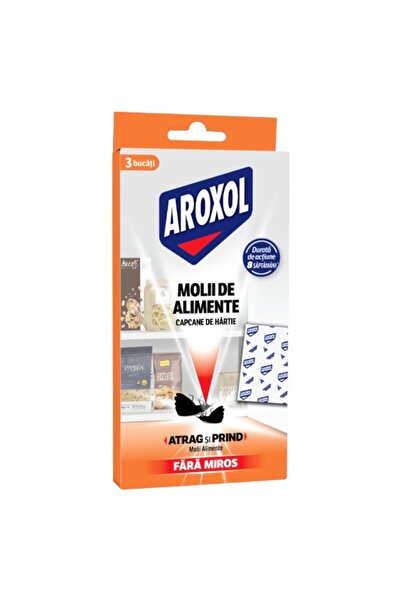 Aroxol Set 3 x 3 Capcane de Hartie Antimolii de Alimente,