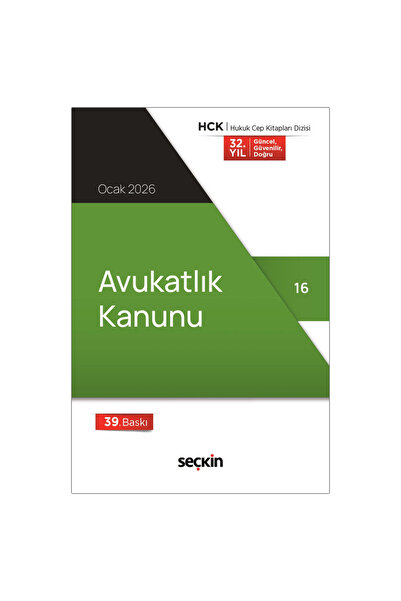 Savaş Yayınevi Avukatlık Kanunu - Seçkin Yayınevi Kanun Metinleri Ocak 2026