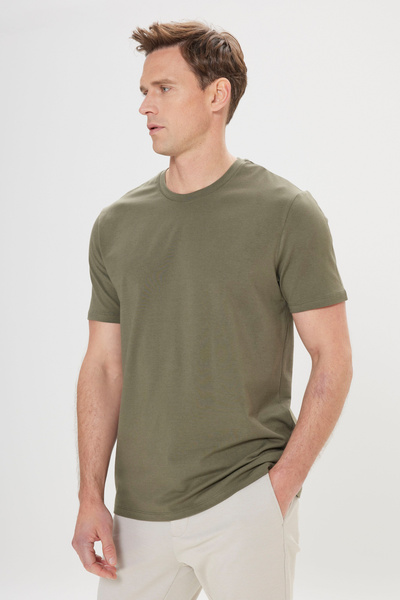 ALTINYILDIZ CLASSICS Ανδρικό μπλουζάκι από βαμβάκι με κανονική εφαρμογή και λ...