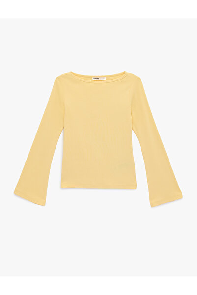 Koton Cotton Boat Neck Long Spanish Sleeve Blouse