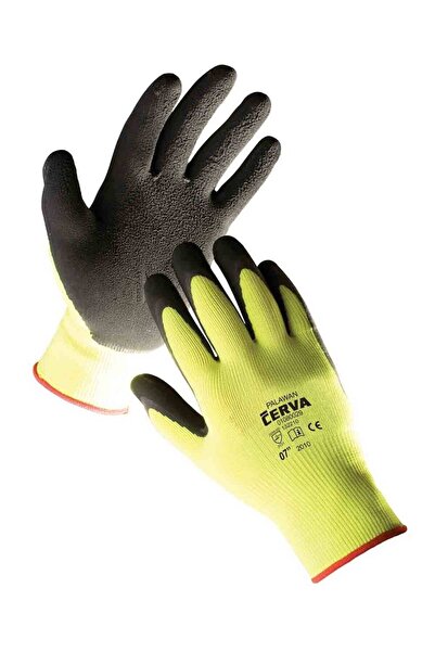 CERVA PALAWAN-Protective gloves, nylon, latex palm 11 Yellow