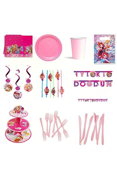 PARTİ SEPETİ Набір для вечірки на тему Winx для 8 осіб