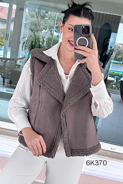 İnce Topuk Fur Napa Vest 6K370