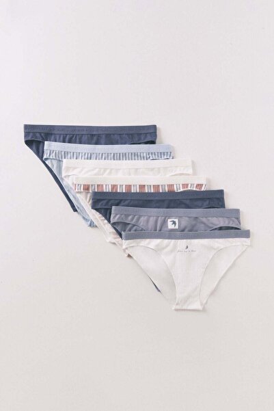 Women'secret Blue cotton 7-pack classic logo panties