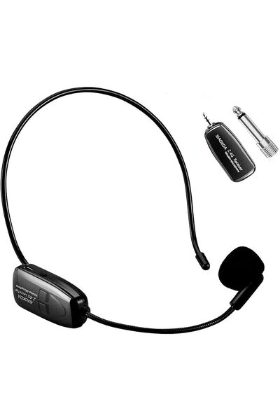 XIAOKOA ميكروفون لاسلكي، ومكبر صوت، وسماعة رأس، 2 في 1، قابل لإعادة الشحن، بت...