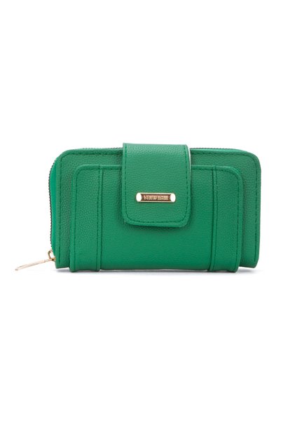 Newish Polo Women's Wallet with Leather-Look Zipper Card Holder Compartments, Stylish Medium Size Hand Wallet, Luck Wallet