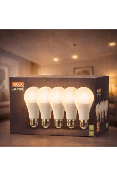 tuanna lighthing Kialed 5'li Ampul – Doğal & Dengeli 4000K Ilık Beyaz Işık