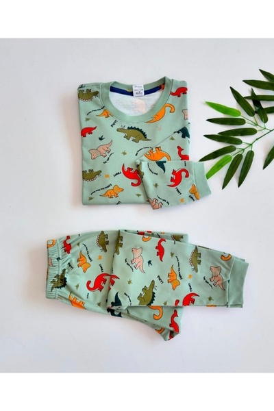 zahider Σετ πιτζάμες για αγόρια από 100% βαμβάκι με σχέδιο δεινοσαύρων