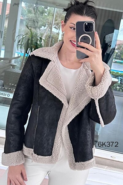 İnce Topuk معطف فرو نابا بسحّاب 6k372