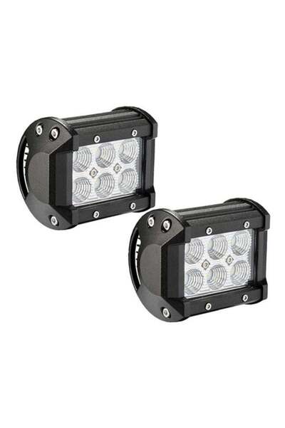 sharpdo شريط إضاءة LED من قطعتين بقوة 18 واط وقطر 4 بوصات، مناسب للقيادة والضباب