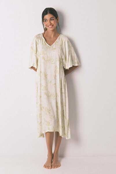 Women'secret Long printed nightgown with wide sleeves