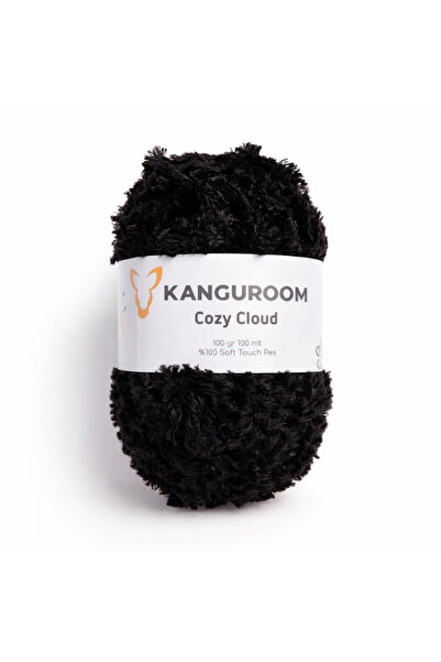 Prestij Boncuk خيط حياكة يدوي من القطيفة من كانجوروم كوزي كلاود باللون الأسود...