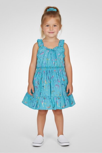 NANETTE LEPORE Toddlers Girl 2Pcs Allover Print With Headband Set, Blue