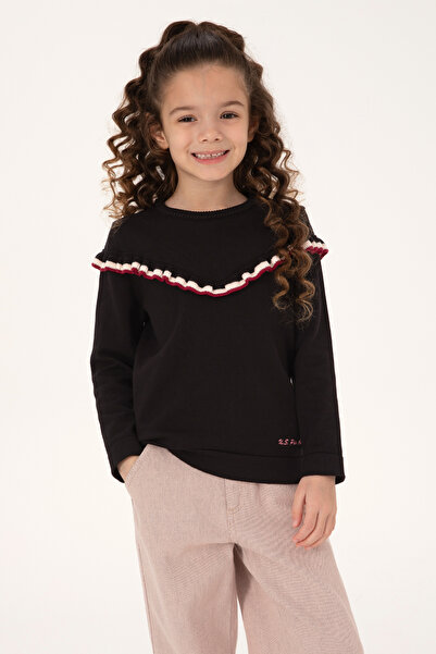 U.S. Polo Assn. Girl's Black Sweater 50316288-Vr046