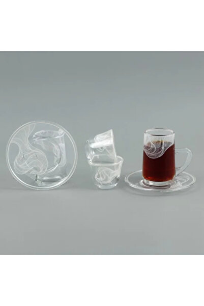 TULIN طقم فاخر من فناجين القهوة والشاي بتصاميم عصرية، 36 قطعة