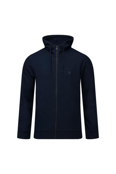 Hatemoğlu Lacivert Regular Fit Pamuklu Kapüşonlu Sweatshirt