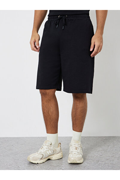 Styli Men Black Athleisure Training Terry Shorts