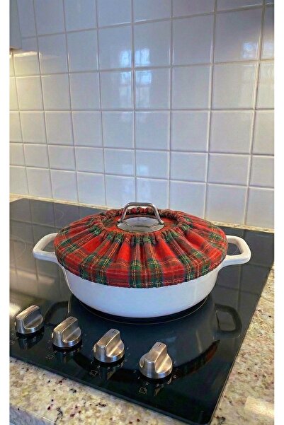 MiniStand غطاء وعاء طهي الأرز المطاطي بنمط منقوش اسكتلندي