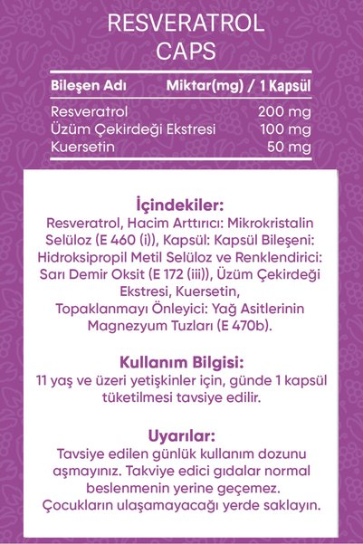 Vitisfera Resveratrol Caps 20 Kapsül