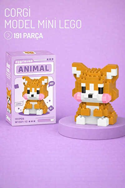 Nandy Home Corgi Köpek Model Karakter Figürü 3D Yapı Oyuncakları