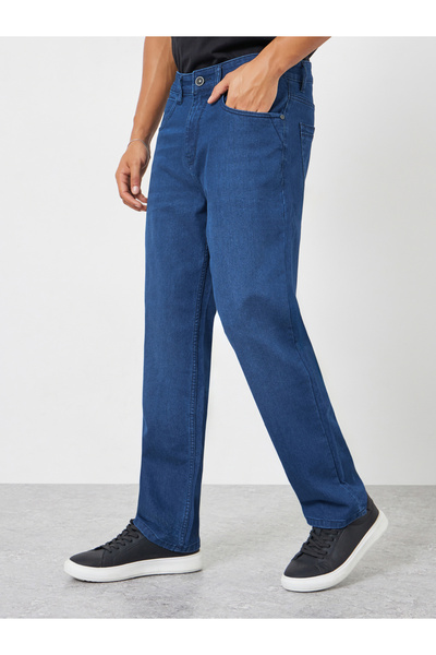 Styli Men Blue Relaxed Fi Washed Jeans
