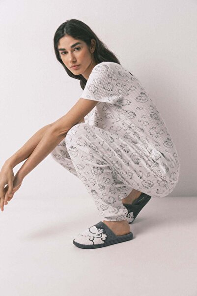 Women'secret Grey faux shearling slippers MOOMIN