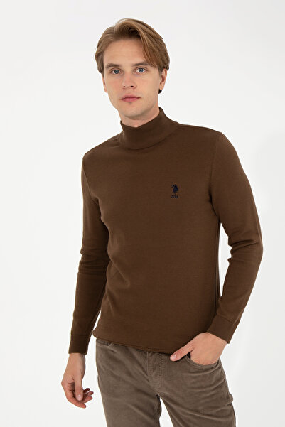 U.S. Polo Assn. Men's Coconut Turtleneck Basic Knitwear Sweater 50253449-Vr153