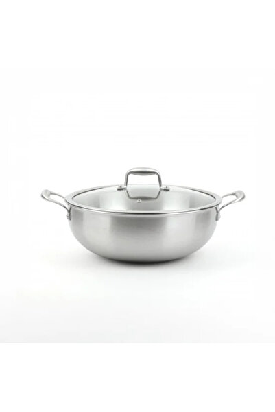 Generic Stainless steel saucepan with glass lid, 32 cm