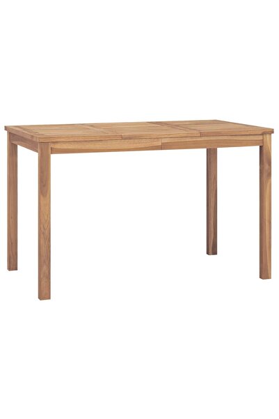 vidaxl Garden Dining Table 120x70x77 cm Solid Teak Wood