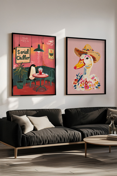 STARYUNA Set de pictură cu două piese, cu ilustrații distractive și tematică ...