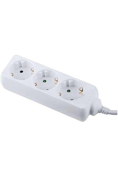 ETS Extension Cord with 3 Sockets, 5m Cable Length, White