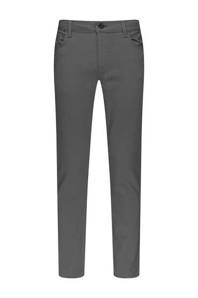 Hatemoğlu Antrasit Slim Fit 5 Cep Pamuklu Kanvas Pantolon