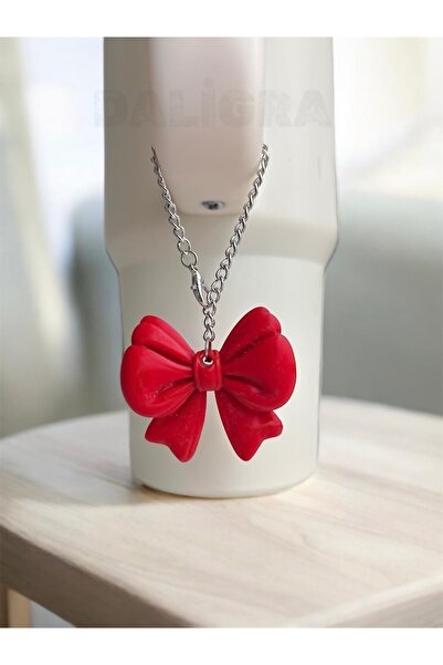 daligra Red Bow Thermos Water Bottle Charm Bag Ornament/Red Thermos Ornament/...