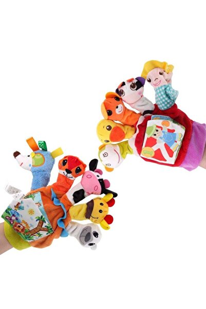 Arabest Hand Puppets Set with Cloth Book StoryTelling, 10 pcs Finger Puppet S...