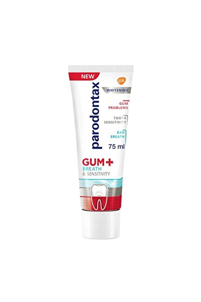 Parodontax Set of 2 x Gum Breath and Sensitivity Whitening Toothpaste, with F...