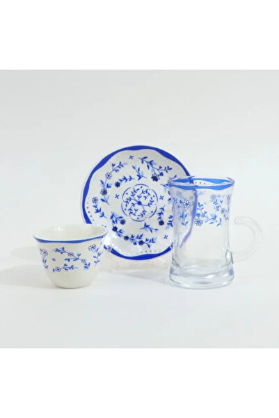 TULIN طقم فناجين شاي وقهوة من البورسلين الأبيض مكون من 36 قطعة