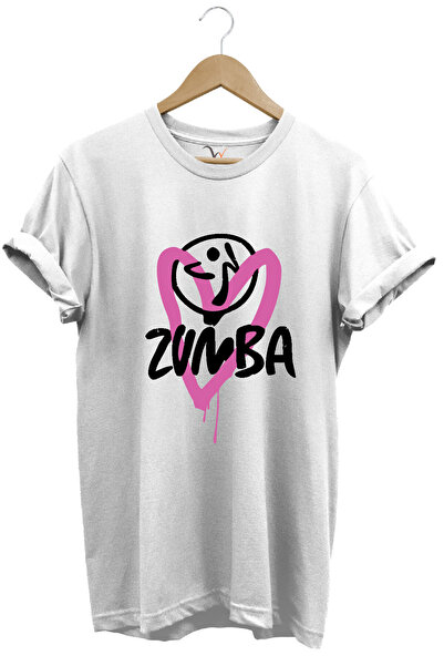 WİDİ Μπλουζάκι Zumba Fitness Kalp με τύπωμα από 100% βαμβάκι με κανονική εφαρ...